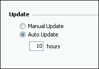 set time of auto update